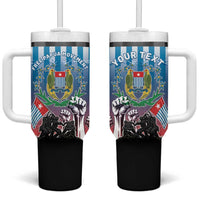 Personalised Free West Papua Tumbler With Handle One People One Soul Unique Style - Polynesian Pride