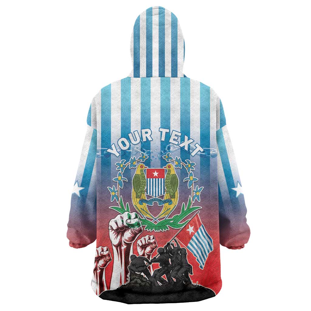 Personalised Free West Papua Wearable Blanket Hoodie One People One Soul Unique Style LT05 - Polynesian Pride