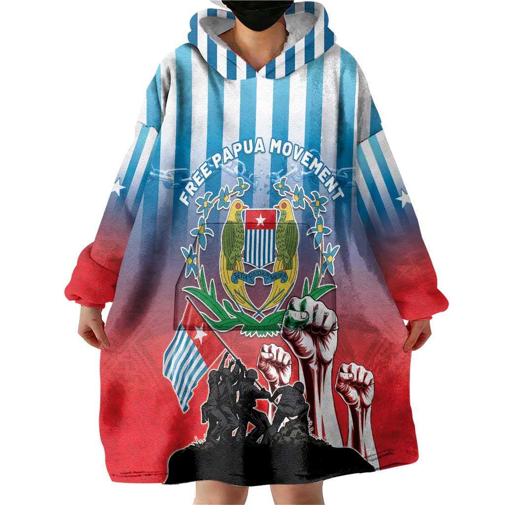 Personalised Free West Papua Wearable Blanket Hoodie One People One Soul Unique Style LT05 - Polynesian Pride
