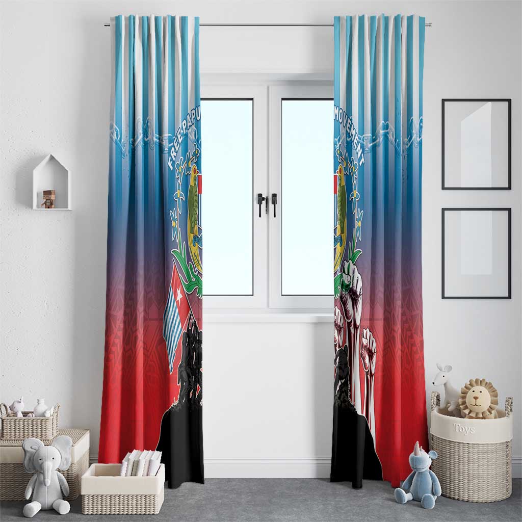 Free West Papua Window Curtain One People One Soul Unique Style - Polynesian Pride