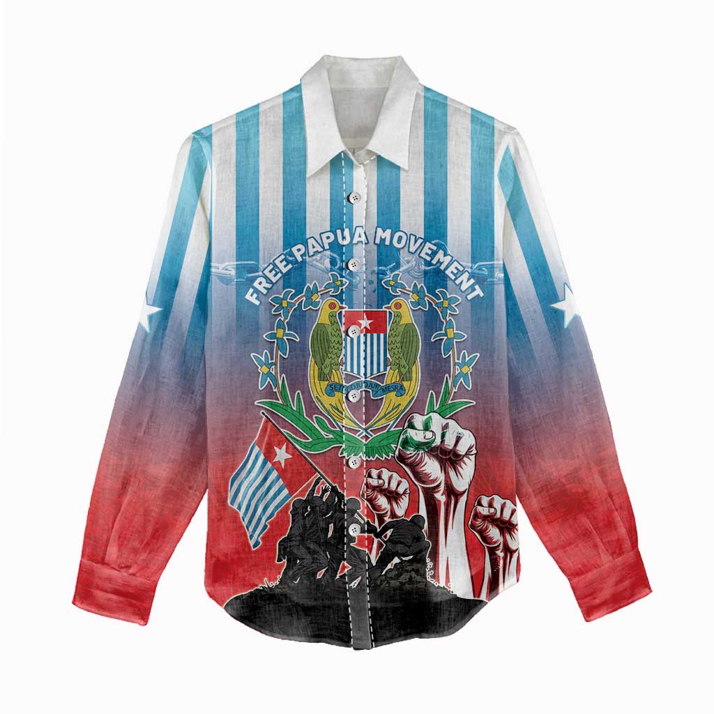 Personalised Free West Papua Women Casual Shirt One People One Soul Unique Style LT05 - Polynesian Pride