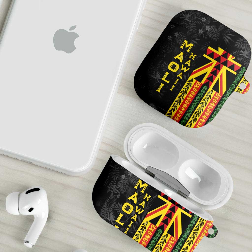 Hawaii Maoli Spirit AirPods Case Kakau Pattern With Flower Lei LT05 - Polynesian Pride