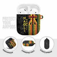 Hawaii Maoli Spirit AirPods Case Kakau Pattern With Flower Lei LT05 - Polynesian Pride