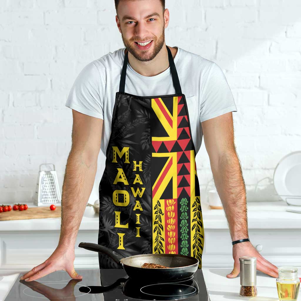 Hawaii Maoli Spirit Apron Kakau Pattern With Flower Lei - Polynesian Pride
