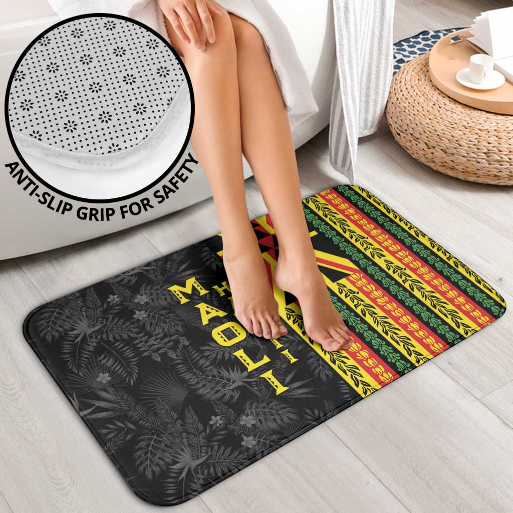 Hawaii Maoli Spirit Bathroom Set Kakau Pattern With Flower Lei - Polynesian Pride