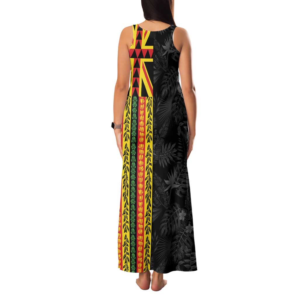 Hawaii Maoli Spirit Family Matching Tank Maxi Dress and Hawaiian Shirt Kakau Pattern With Flower Lei - Polynesian Pride