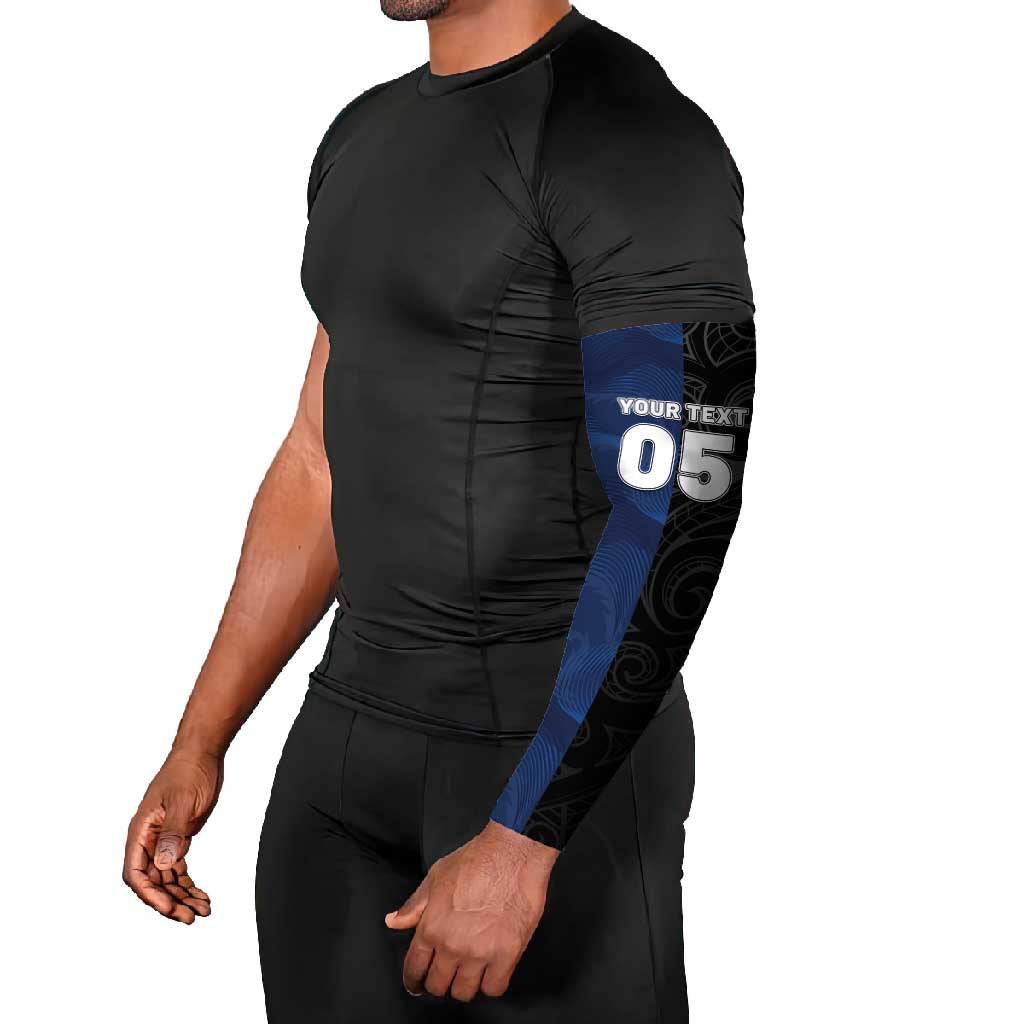 France And New Zealand Rugby Custom Arm Sleeves Les Bleus Rooster With Maori Tiki - Polynesian Pride