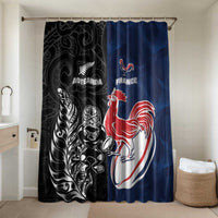 France And New Zealand Rugby Bathroom Set Les Bleus Rooster With Maori Tiki - Polynesian Pride
