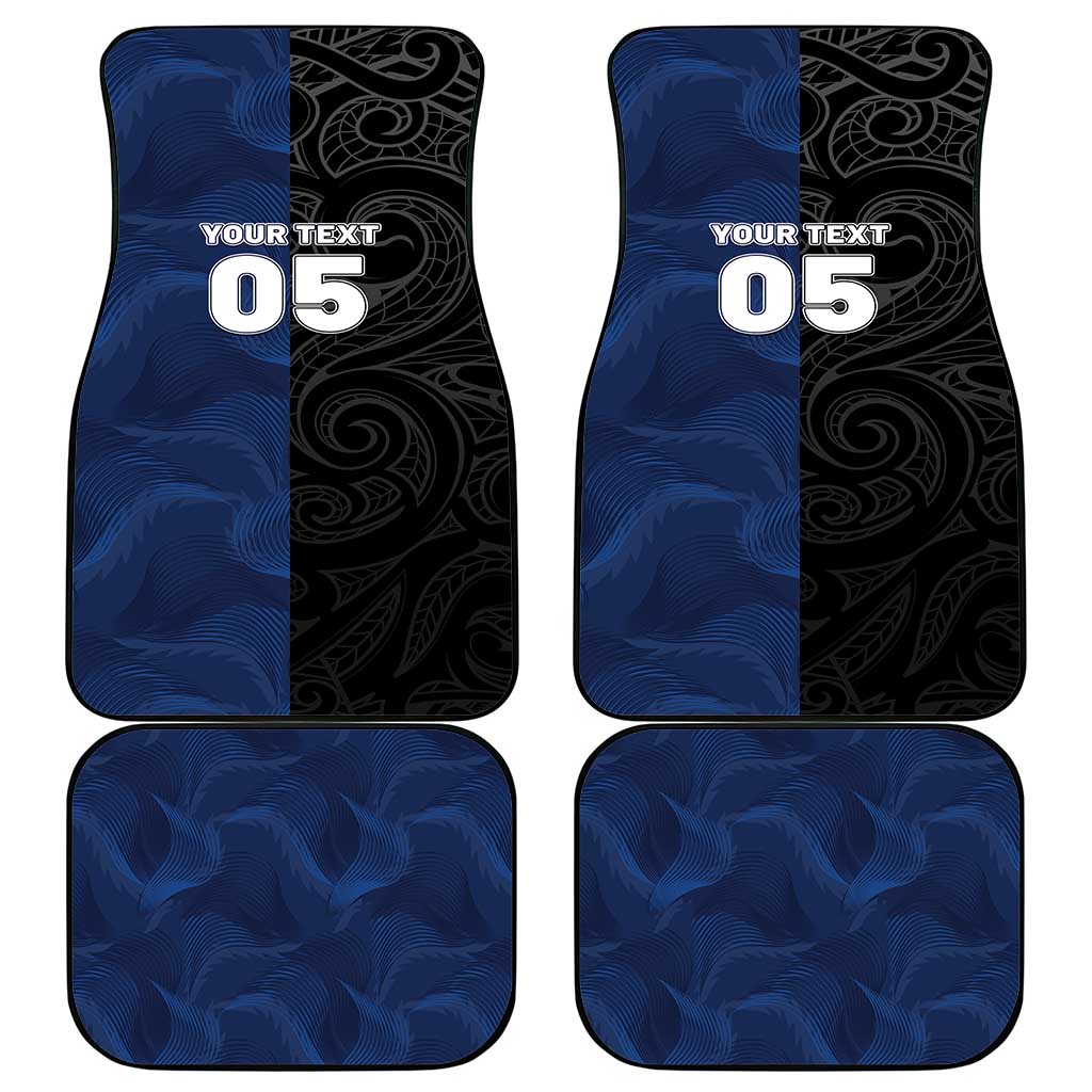 France And New Zealand Rugby Custom Car Mats Les Bleus Rooster With Maori Tiki - Polynesian Pride