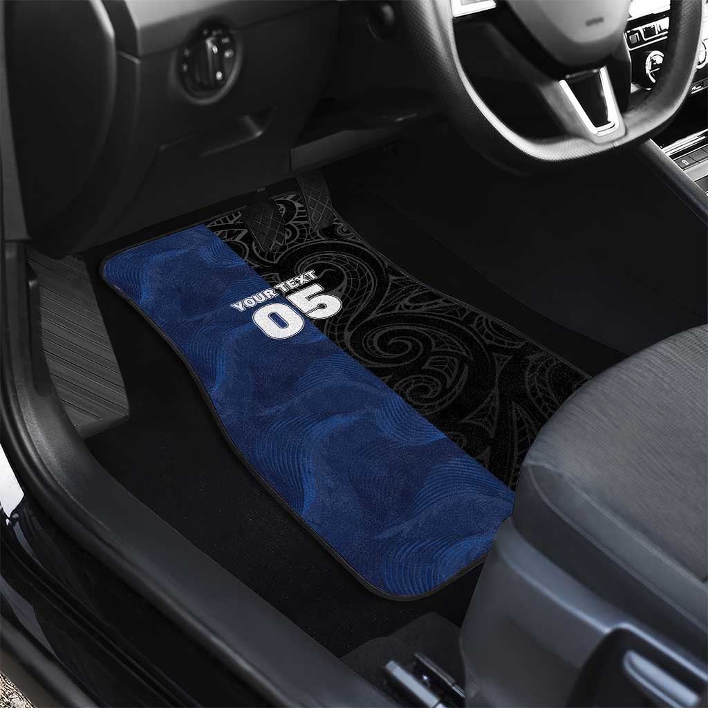 France And New Zealand Rugby Custom Car Mats Les Bleus Rooster With Maori Tiki - Polynesian Pride