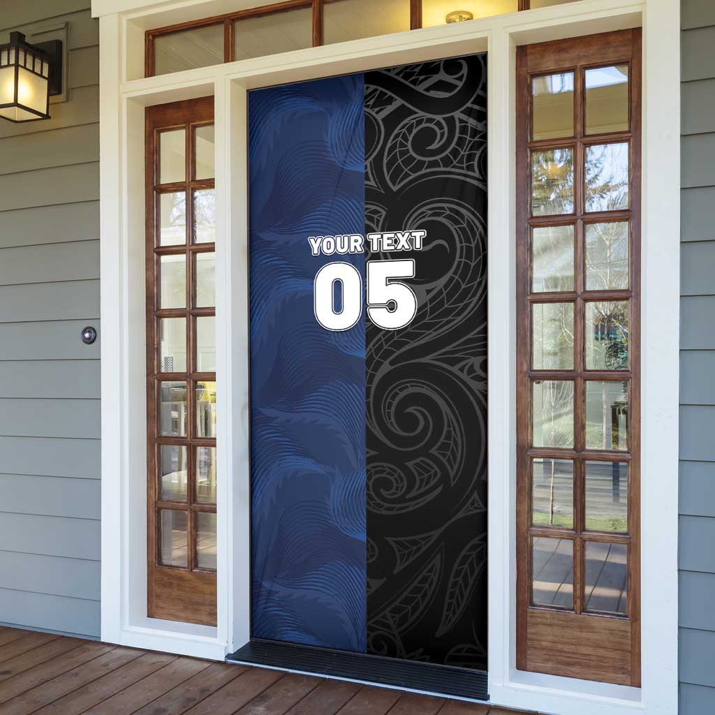 France And New Zealand Rugby Custom Door Cover Les Bleus Rooster With Maori Tiki - Polynesian Pride