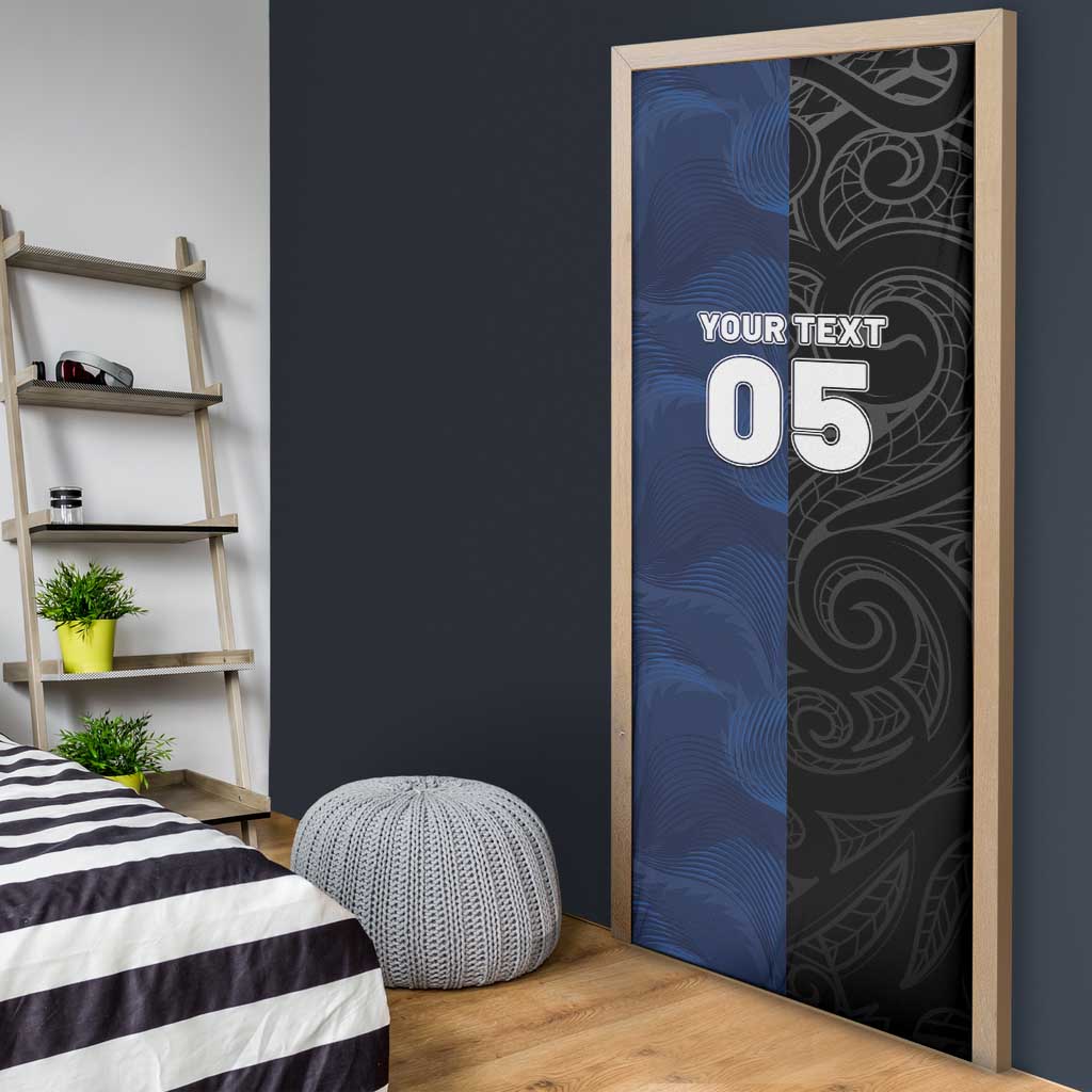 France And New Zealand Rugby Custom Door Cover Les Bleus Rooster With Maori Tiki - Polynesian Pride
