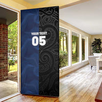 France And New Zealand Rugby Custom Door Cover Les Bleus Rooster With Maori Tiki - Polynesian Pride