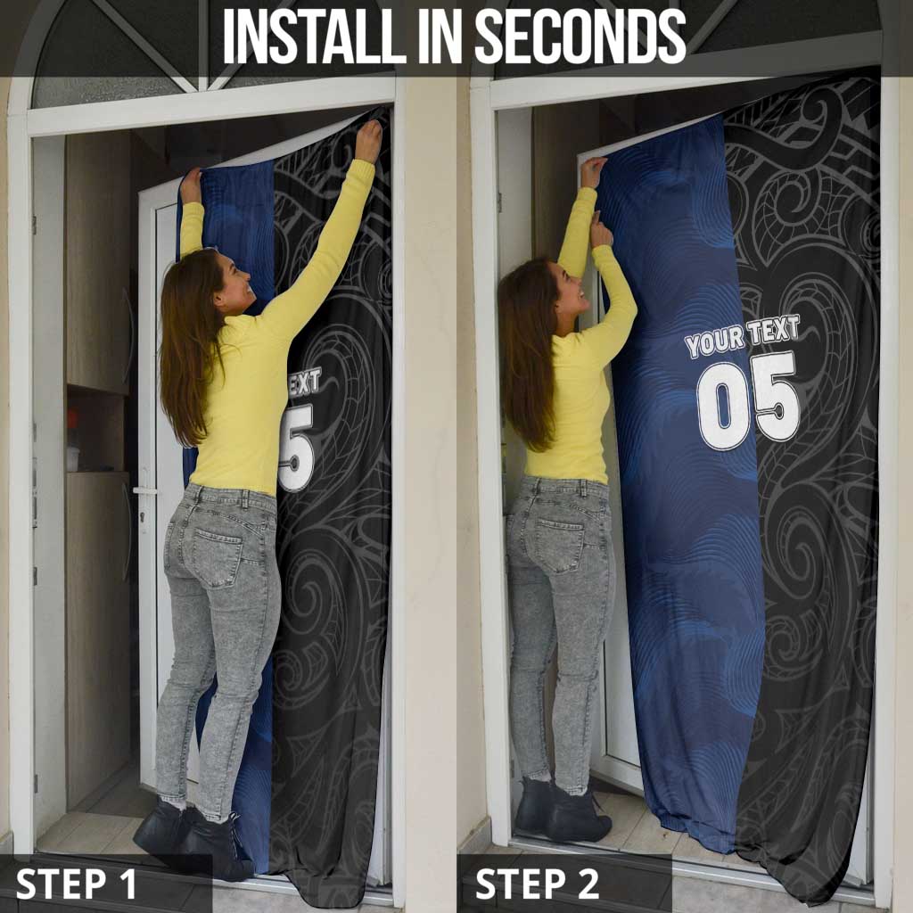 France And New Zealand Rugby Custom Door Cover Les Bleus Rooster With Maori Tiki - Polynesian Pride