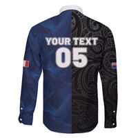 France And New Zealand Rugby Custom Family Matching Short Sleeve Bodycon Dress and Hawaiian Shirt Les Bleus Rooster With Maori Tiki - Polynesian Pride