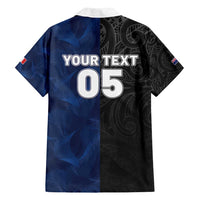 France And New Zealand Rugby Custom Family Matching Summer Maxi Dress and Hawaiian Shirt Les Bleus Rooster With Maori Tiki - Polynesian Pride