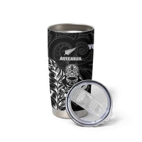 France And New Zealand Rugby Custom Tumbler Cup Les Bleus Rooster With Maori Tiki - Polynesian Pride
