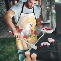New Zealand Aotearoa Cockatoo Apron Maori Pattern With Pohutukawa Flowers LT05 - Polynesian Pride