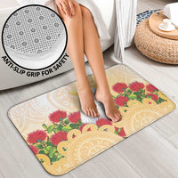 New Zealand Aotearoa Cockatoo Bathroom Set Maori Pattern With Pohutukawa Flowers LT05 - Polynesian Pride