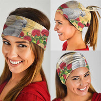 New Zealand Aotearoa Cockatoo Neck Gaiter Maori Pattern With Pohutukawa Flowers LT05 - Polynesian Pride