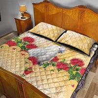 New Zealand Aotearoa Cockatoo Quilt Bed Set Maori Pattern With Pohutukawa Flowers LT05 - Polynesian Pride