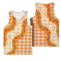 Orange Hawaii Palaka Basketball Jersey Hawaiian Ilima Lei LT05 - Polynesian Pride
