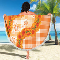 Orange Hawaii Palaka Beach Blanket Hawaiian Ilima Lei LT05 - Polynesian Pride