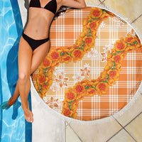 Orange Hawaii Palaka Beach Blanket Hawaiian Ilima Lei LT05 - Polynesian Pride
