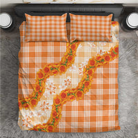 Orange Hawaii Palaka Bedding Set Hawaiian Ilima Lei LT05 Orange - Polynesian Pride