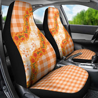 Orange Hawaii Palaka Car Seat Cover Hawaiian Ilima Lei LT05 - Polynesian Pride