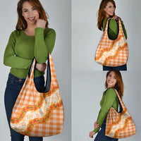 Orange Hawaii Palaka Grocery Bag Hawaiian Ilima Lei LT05 - Polynesian Pride