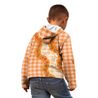Orange Hawaii Palaka Kid Hoodie Hawaiian Ilima Lei LT05 - Polynesian Pride