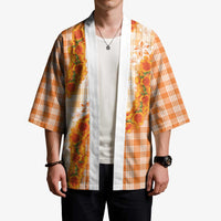 Orange Hawaii Palaka Kimono Hawaiian Ilima Lei LT05 - Polynesian Pride