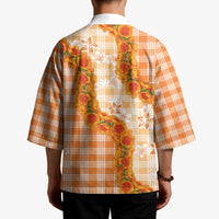Orange Hawaii Palaka Kimono Hawaiian Ilima Lei LT05 - Polynesian Pride
