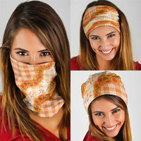 Orange Hawaii Palaka Neck Gaiter Hawaiian Ilima Lei LT05 - Polynesian Pride