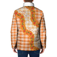 Orange Hawaii Palaka Padded Jacket Hawaiian Ilima Lei LT05 - Polynesian Pride
