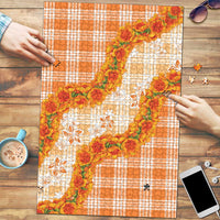 Orange Hawaii Palaka Puzzle Hawaiian Ilima Lei