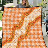 Orange Hawaii Palaka Quilt Hawaiian Ilima Lei LT05 Orange - Polynesian Pride