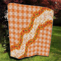 Orange Hawaii Palaka Quilt Hawaiian Ilima Lei LT05 - Polynesian Pride