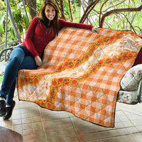 Orange Hawaii Palaka Quilt Hawaiian Ilima Lei LT05 - Polynesian Pride