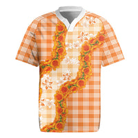 Orange Hawaii Palaka Rugby Jersey Hawaiian Ilima Lei LT05 Orange - Polynesian Pride