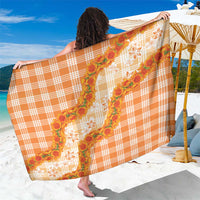 Orange Hawaii Palaka Sarong Hawaiian Ilima Lei LT05 One Size 44 x 66 inches Orange - Polynesian Pride
