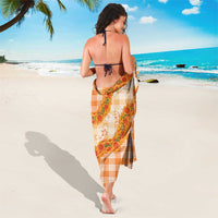 Orange Hawaii Palaka Sarong Hawaiian Ilima Lei LT05 - Polynesian Pride