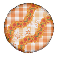 Orange Hawaii Palaka Spare Tire Cover Hawaiian Ilima Lei LT05 - Polynesian Pride