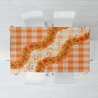 Orange Hawaii Palaka Tablecloth Hawaiian Ilima Lei LT05 Orange - Polynesian Pride