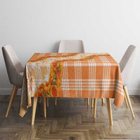 Orange Hawaii Palaka Tablecloth Hawaiian Ilima Lei LT05 - Polynesian Pride