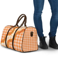 Orange Hawaii Palaka Travel Bag Hawaiian Ilima Lei