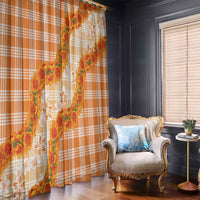 Orange Hawaii Palaka Window Curtain Hawaiian Ilima Lei LT05 - Polynesian Pride