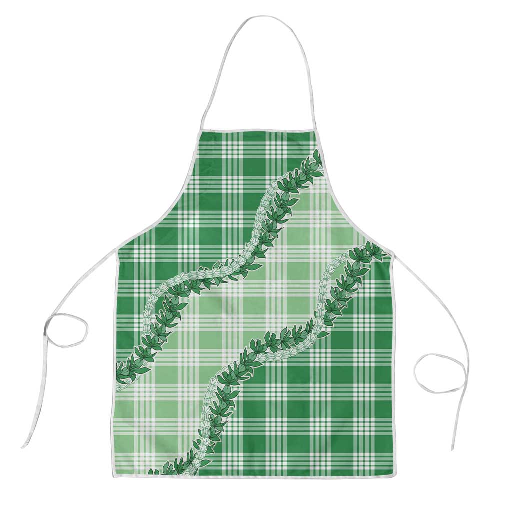 Green Hawaii Palaka Apron Hawaiian Pikake Lei LT05 Green - Polynesian Pride