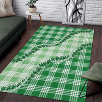 Green Hawaii Palaka Area Rug Hawaiian Pikake Lei LT05 Green - Polynesian Pride